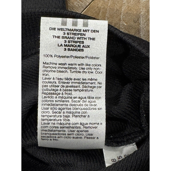 Adidas Men's Black Pullover Sweatshirt 3 Stripes Crew Neck - Men's Size M - Picture 4 of 6